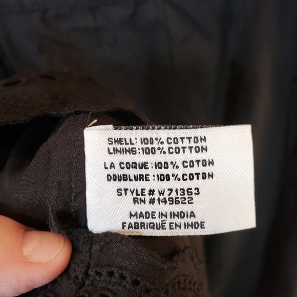 Walter Baker Hannah Black Eyelet Waist Cut Out Cotton Mini Dress Sz XL. - Picture 15 of 16